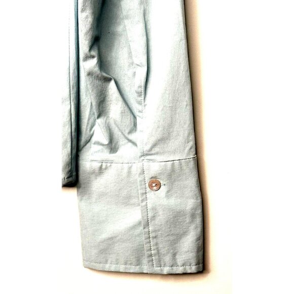 Mac & Jac Womens Blouse Shirt Button Up Rayon Nylon Light Blue Size 10 NWT - Picture 5 of 11